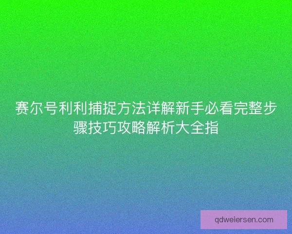 赛尔号利利捕捉方法详解新手必看完整步骤技巧攻略解析大全指